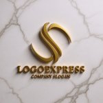 画像13: S字の流線形メタリックロゴ (13)