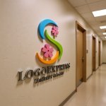 画像15: S字と桜の花の優美なロゴ (15)