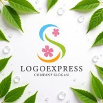 画像9: S字と桜の花の優美なロゴ (9)