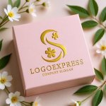 画像10: S字と桜の花の優美なロゴ (10)