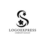 画像3: S字と桜の花の優美なロゴ (3)