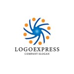 画像1: 人々の繋がりと躍動ロゴ (1)