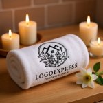 画像5: 花と葉が彩る円形ハウスロゴ (5)