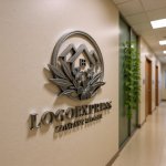 画像15: 花と葉が彩る円形ハウスロゴ (15)