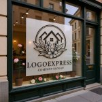 画像7: 花と葉が彩る円形ハウスロゴ (7)