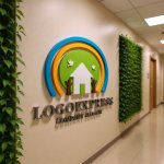 画像15: 虹と家、自然の温かいロゴ (15)