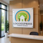 画像13: 虹と家、自然の温かいロゴ (13)