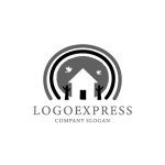 画像3: 虹と家、自然の温かいロゴ (3)