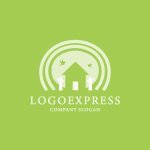 画像4: 虹と家、自然の温かいロゴ (4)