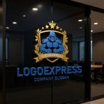 画像15: 雄々しいゴリラのエンブレムロゴ (15)