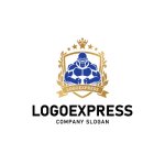 画像1: 雄々しいゴリラのエンブレムロゴ (1)