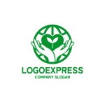 画像1: 大地と新たな芽を育む手と心ロゴ (1)