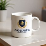 画像16: 帆船と月桂樹の航海エンブレムロゴ (16)