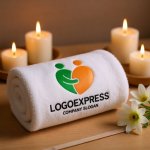 画像5: 抱き合う人型ハートの温かいロゴ (5)