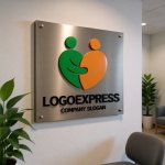 画像14: 抱き合う人型ハートの温かいロゴ (14)