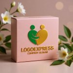 画像10: 抱き合う人型ハートの温かいロゴ (10)