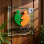 画像11: 抱き合う人型ハートの温かいロゴ (11)