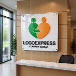 画像13: 抱き合う人型ハートの温かいロゴ (13)