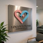 画像14: リボンが重なり合うハートの繋がりロゴ (14)