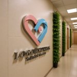 画像15: リボンが重なり合うハートの繋がりロゴ (15)