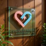 画像11: リボンが重なり合うハートの繋がりロゴ (11)