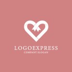 画像4: リボンが重なり合うハートの繋がりロゴ (4)