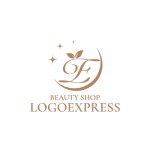 画像1: 優雅なEと輝く星の自然派ロゴ (1)