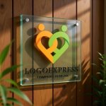 画像11: 連結する人型ハートの温かいロゴ (11)