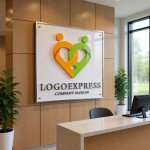 画像13: 連結する人型ハートの温かいロゴ (13)