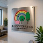 画像14: 虹と木々の優しい風景ロゴ (14)