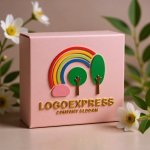 画像10: 虹と木々の優しい風景ロゴ (10)