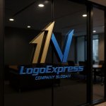 画像15: 1とN字の力強い上昇ロゴ (15)