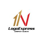 画像3: 1とN字の力強い上昇ロゴ (3)