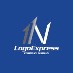 画像4: 1とN字の力強い上昇ロゴ (4)