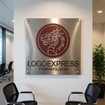 画像7: 力強く咆哮する龍の円形ロゴ (7)