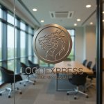 画像9: 力強く咆哮する龍の円形ロゴ (9)