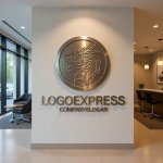 画像10: 力強く咆哮する龍の円形ロゴ (10)