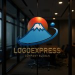 画像16: 富士山と日の出のグローバル成長ロゴ (16)