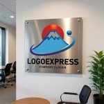 画像8: 富士山と日の出のグローバル成長ロゴ (8)