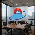 画像12: 富士山と日の出のグローバル成長ロゴ (12)