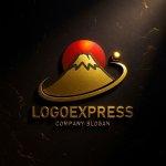 画像13: 富士山と日の出のグローバル成長ロゴ (13)