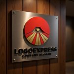 画像6: 富士山と星が輝く日の出ロゴ (6)