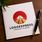 画像7: 富士山と星が輝く日の出ロゴ (7)