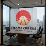 画像12: 富士山と星が輝く日の出ロゴ (12)