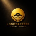 画像13: 富士山と星が輝く日の出ロゴ (13)