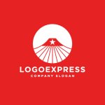 画像4: 富士山と星が輝く日の出ロゴ (4)