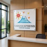 画像14: 手描き風の富士山、太陽と鳥の風景ロゴ (14)