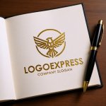 画像7: 雄々しい鷲のエンブレムロゴ (7)