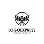 画像1: 雄々しい鷲のエンブレムロゴ (1)