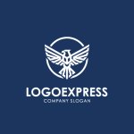 画像4: 雄々しい鷲のエンブレムロゴ (4)